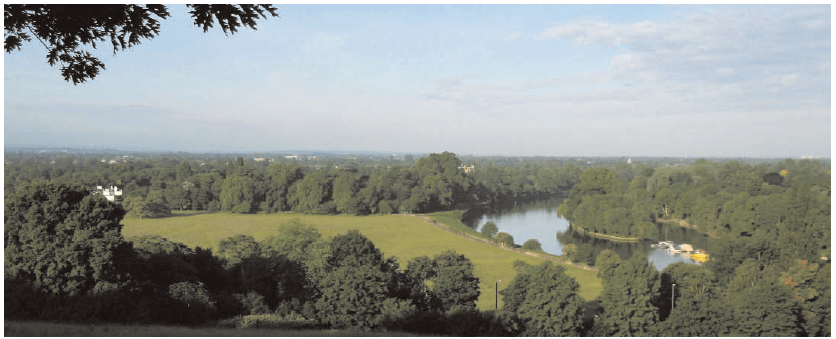 View from Richmond Hill towards Ham and Petersham